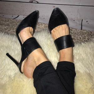 Jessica Simpson Chandra Pointed Toe Leather Mules